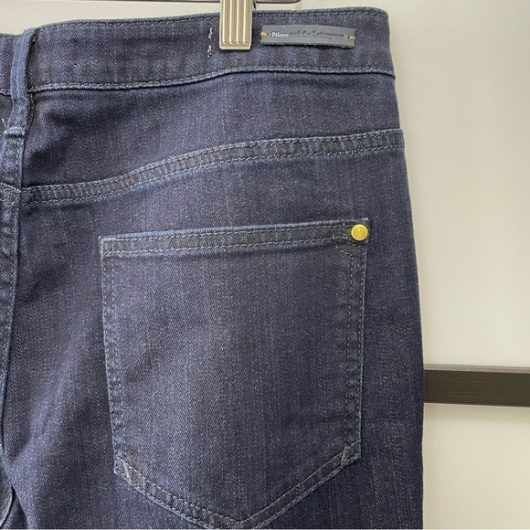 [31] Pilcro & Letterpress Superscript Hi Rise Flare Leg Dark Wash Denim Jean - Picture 11 of 16